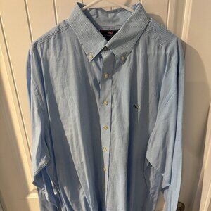 Vineyard Vines XXL Blue White Checked button down Like New!